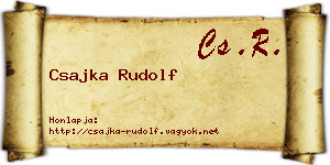 Csajka Rudolf névjegykártya