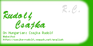 rudolf csajka business card